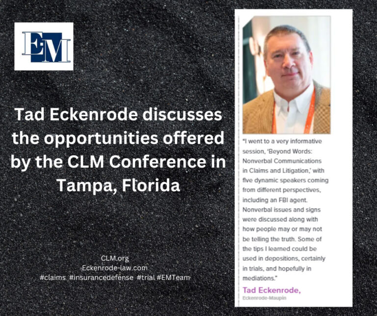 Tad Eckenrode discusses the opportunities offered by the CLM Conference